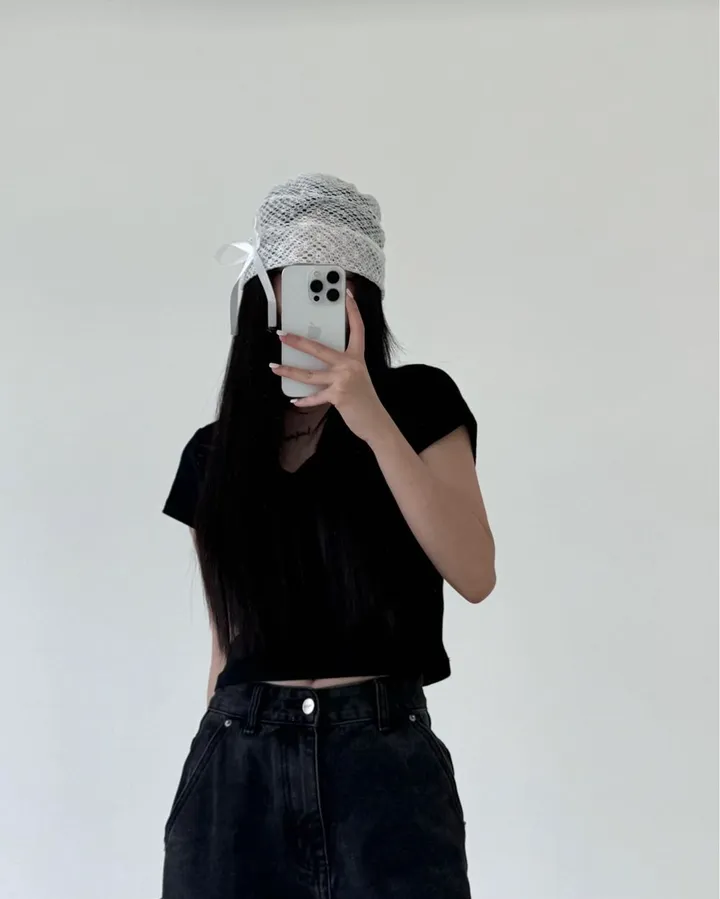 [당일✨강력추천✨] 리본 시스루 비니 2color 상세 이미지 19