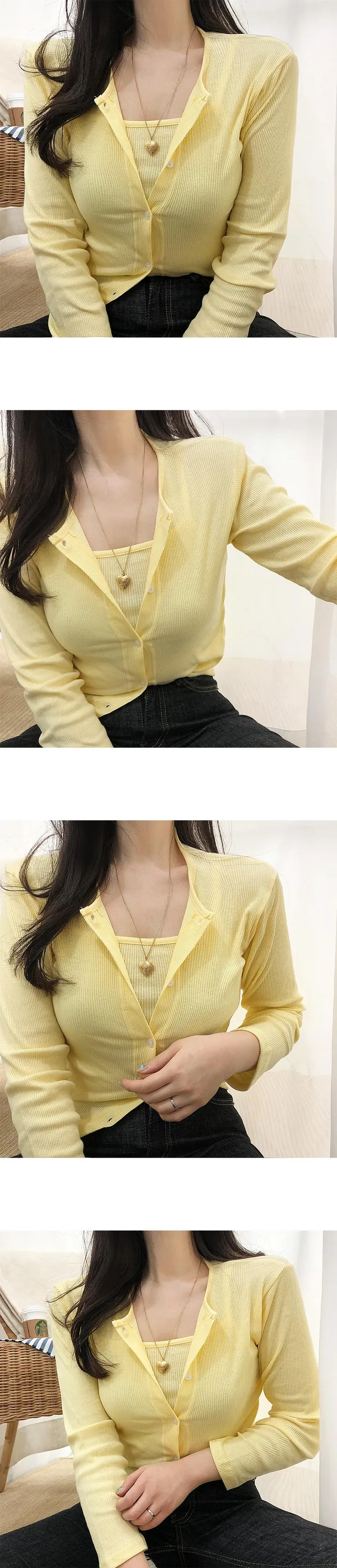 [당일출고/나시세트] 여리핏 골지 나시 가디건set 5color 상세 이미지 7