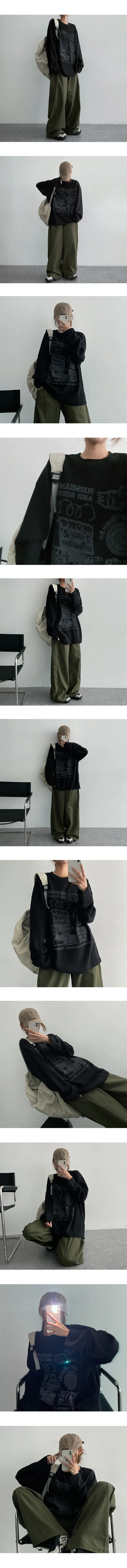 누적1만장🤍[3단기장] [S~3XL]웬즈사이드절개밴딩와이드팬츠 (4color) 밑단스트링! 상세 이미지 10