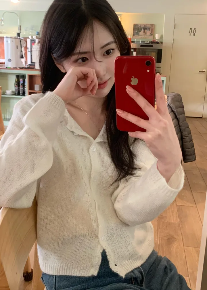 [봄신상/여리핏] 모헤어 러블리 프릴 파스텔 울 가디건 -4colo 상세 이미지 4