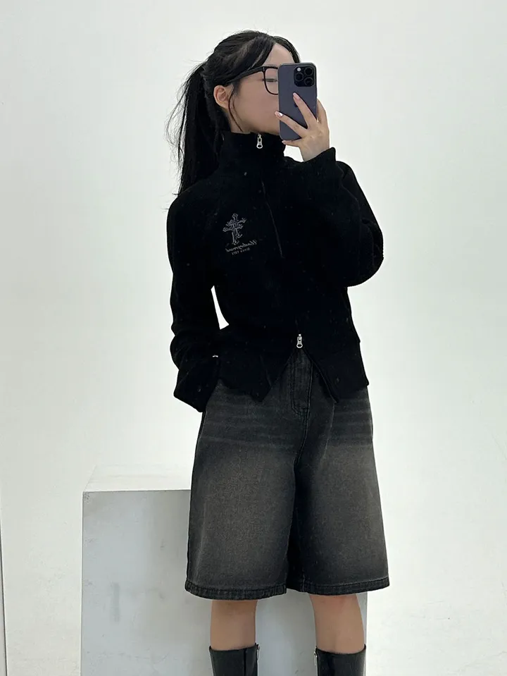 [말라핏/허리잘록] 세인트 골지 투웨이 집업 - 3color 상세 이미지 40