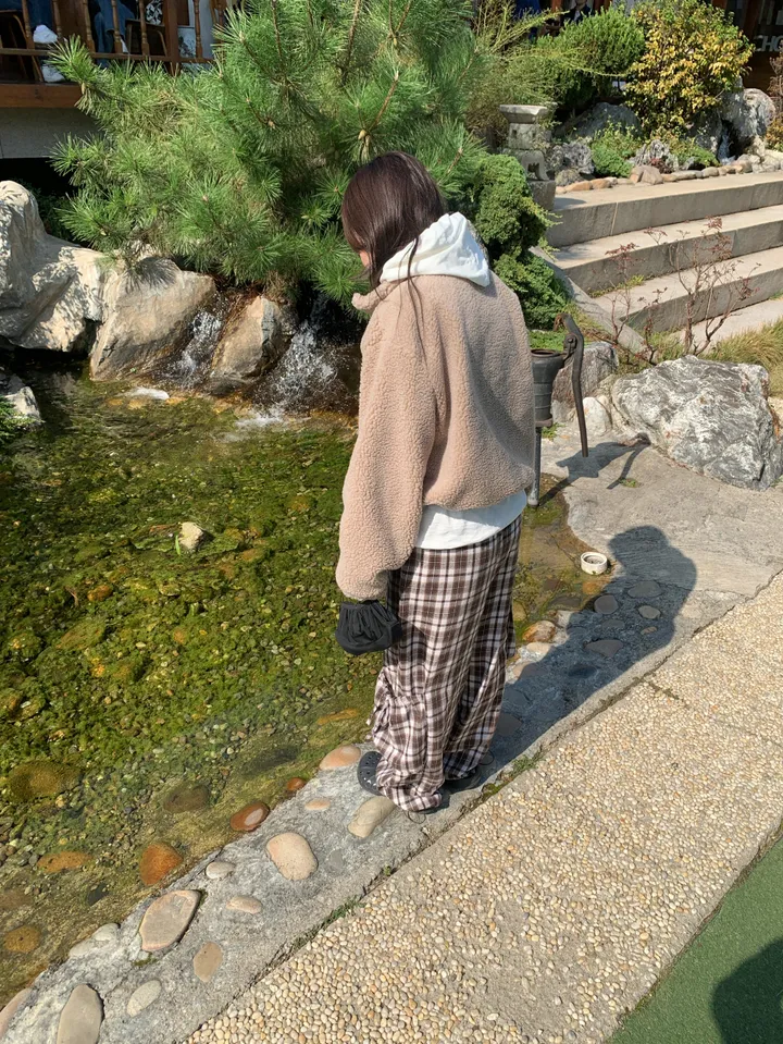 쿠크 하이넥 크롭 양털 점퍼 (4c) 상세 이미지 51