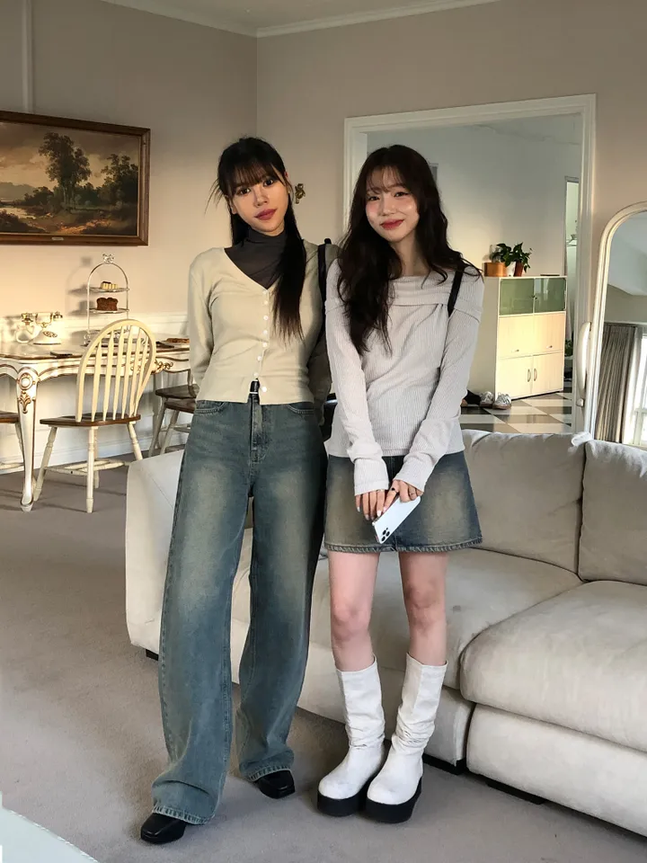 원스 워싱 데님 미니 스커트 상세 이미지 36