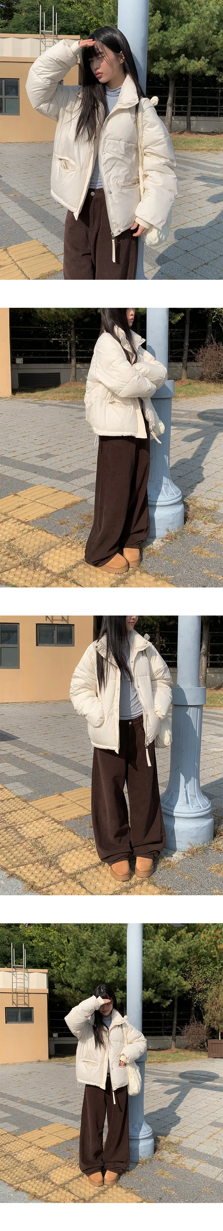 [기모팬츠🤎] 캠핑 와이드 겨울 기모 코튼 팬츠 (2color) 상세 이미지 13