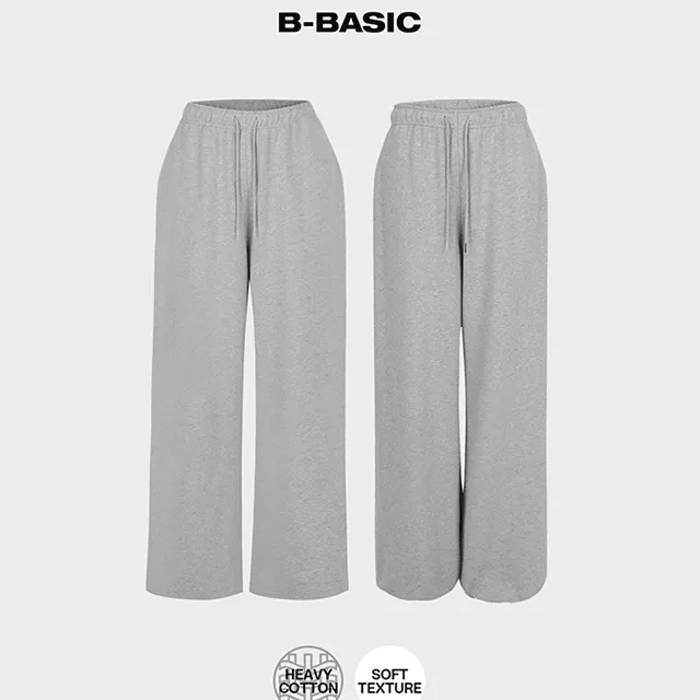 [2만장판매] [B-BASIC] 헤비코튼 와이드 투웨이 팬츠 [데일리 바지 긴바지 롱팬츠 트레이닝 밴딩 와이드 스트레이트 캐주얼 기본]