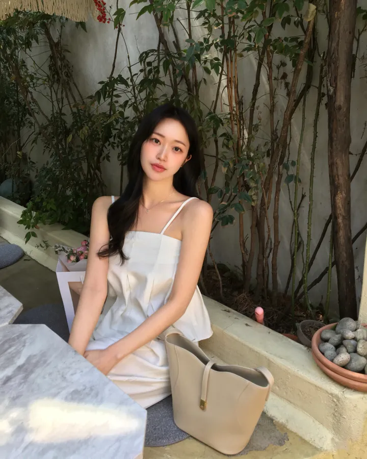 [ SETდ 고퀄 /  데이트룩 ] 아벨 핀턱 실루엣 투피스 블라우스 셋업 휴양지룩 여행룩 하객룩 상세 이미지 9