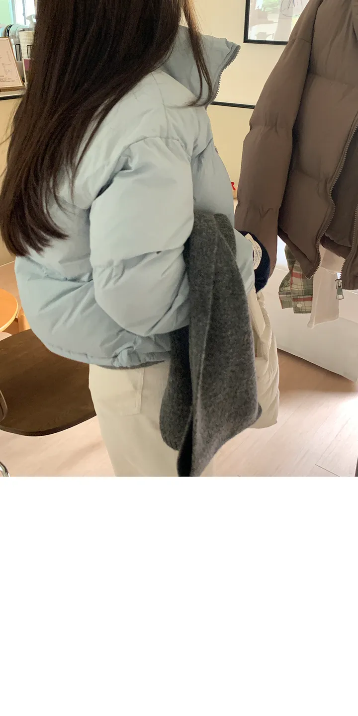 [주문폭주/당일출고🖤] 스노우 파스텔 크롭 숏 패딩 pd (웰론솜)(생활방수가능) 상세 이미지 68