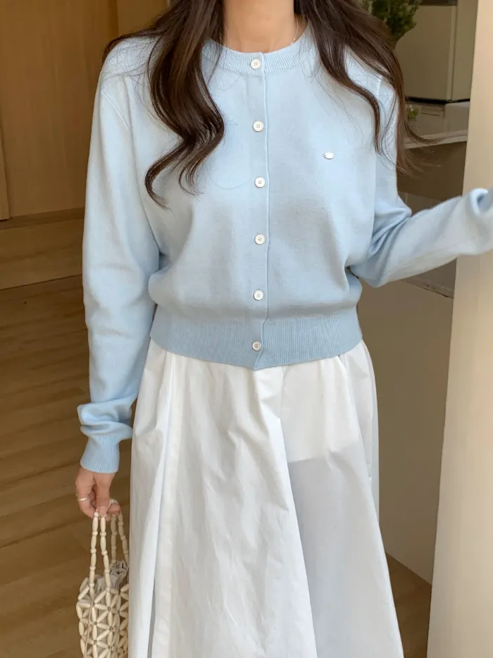 그니아❤️ 무지 베이직 데일리 라운드넥 가디건 6color 상세 이미지 43