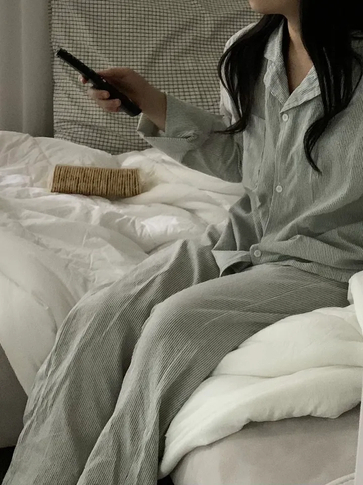 [자체제작/누적 4000장][2size] shirt pajamas set - special color!/dark grey 커플잠옷 상세 이미지 1