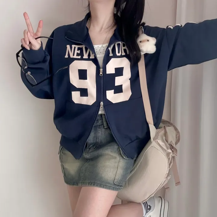 [아방*-*/교복템!] 교복 위에 툭! 93 투웨이 블록코어 두줄라인 오버핏 가을 집업 상세 이미지 25