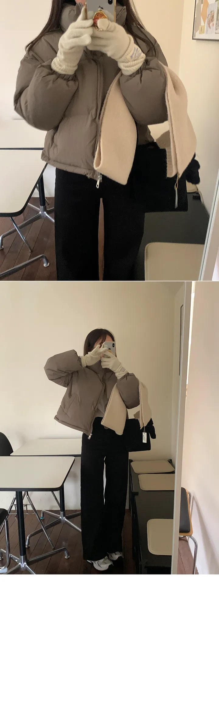 [주문폭주/당일출고🖤] 스노우 파스텔 크롭 숏 패딩 pd (웰론솜)(생활방수가능) 상세 이미지 74