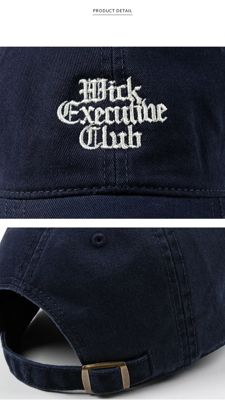 Executive 클랙식 워싱 볼캡-네이비 상세 이미지 5