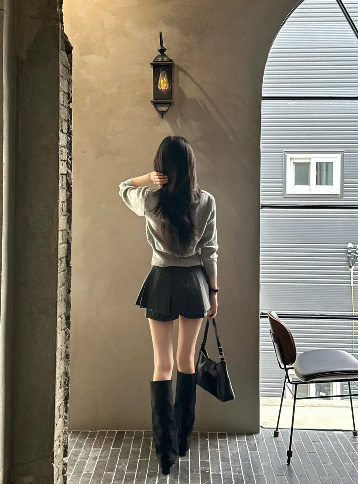 [단독*에이블리f/w신상/모델극찬/기본템정석*]심플베이직데일리니트가디건 -5color(아이보리,연브라운,블랙,연그레이,진그레이) 상세 이미지 38