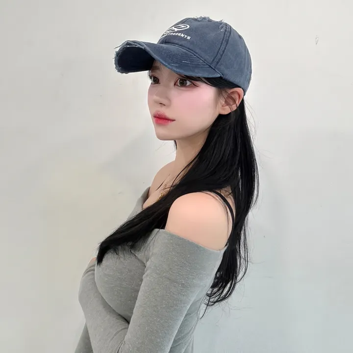 [🧢+팔찌+안경+캡가드증정❤/묶음할인✨] 캐피튜드 빈티지 리퍼 이파워 프리젠츠 볼캡 - 연예인핏 데일리 남녀공용 소두핏 레트로 소두핏 대두커버 연예인 아이돌 사계절 커플 모자 상세 이미지 48