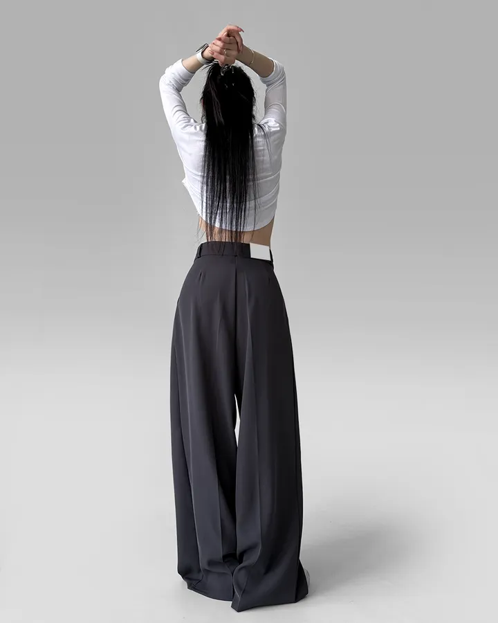 [4계절템/숏,롱/~2XL] 올리브유 메가 통 와이드 더블 핀턱 사계절 슬랙스 상세 이미지 72