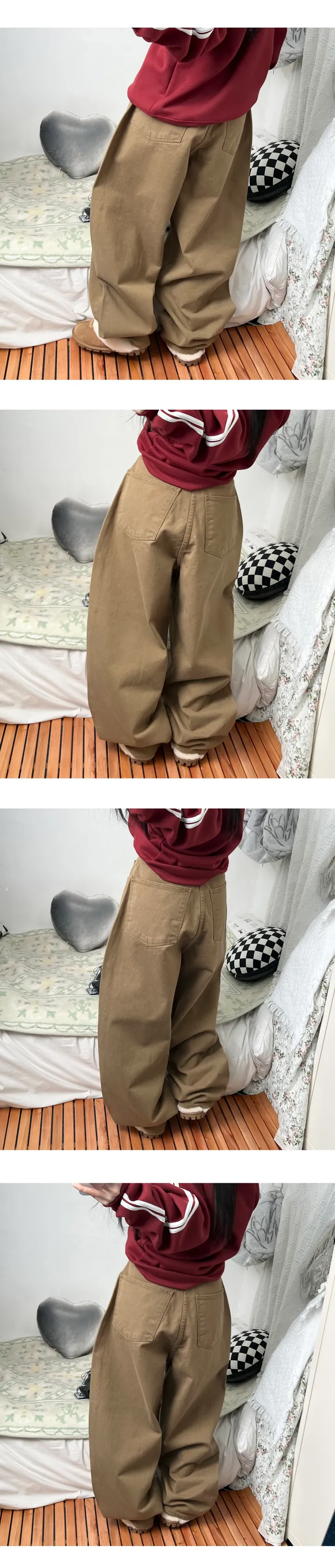 mega twill cotton wide pants 상세 이미지 12