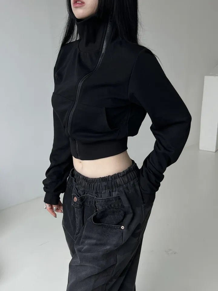 [❤️‍🔥주문폭주❤️‍🔥/당일배송🚀] 카브 하이넥 언발 폴라 집업 상세 이미지 14