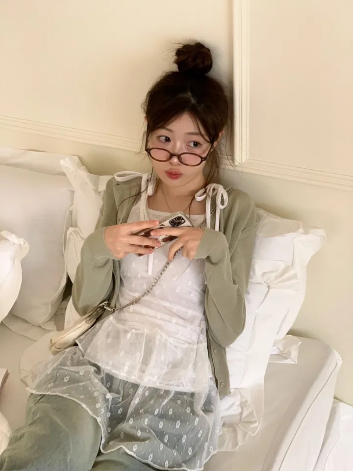 [살안타템/여름까지 쭉🤍]버프리 여리 잘록핏 데일리 버튼 니트 가디건 5color 상세 이미지 21