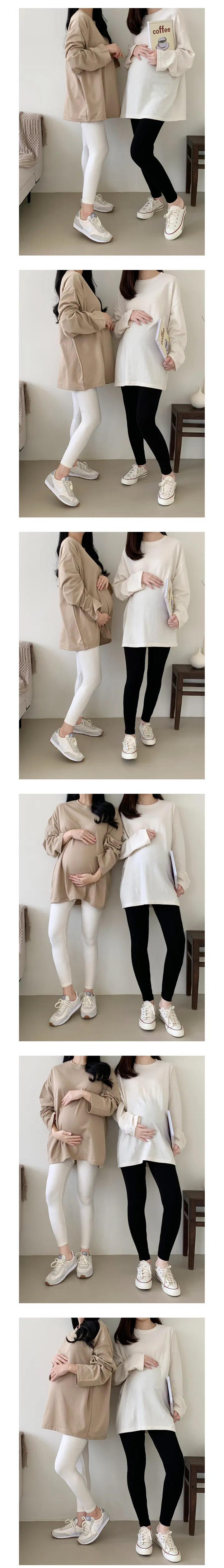 기모 국내제작 임산부레깅스 가을 겨울 기모레깅스 만삭 홈웨어 임부복 상세 이미지 4