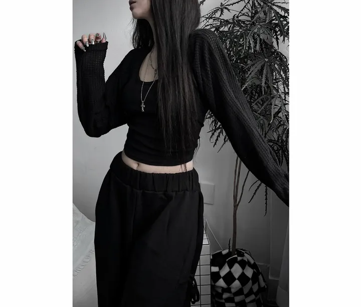 bolero strap waffle cardigan 상세 이미지 15