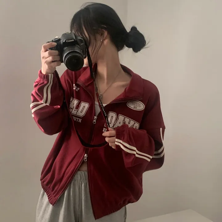 [후기보장*.*/🤎] 필드 라인 배색 투웨이 카라 레터링 집업,점퍼 - 4color 상세 이미지 15