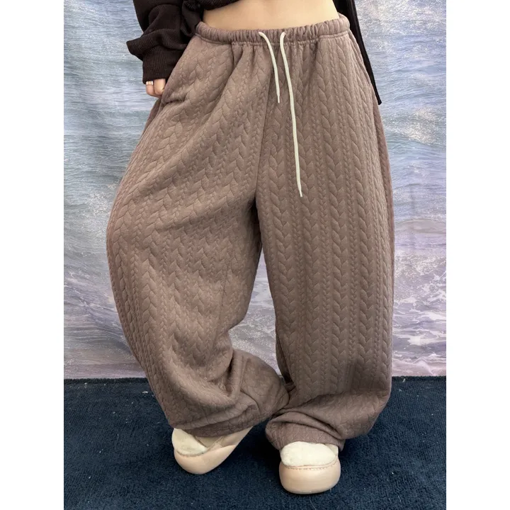 누빔🌡️[UNISEX/소장추천!]퀼트 블랭킷 웜업 케이블 포인트 윈터 루즈 와이드 트레이닝 팬츠(4color/5-7일 여유주문) 상세 이미지 73