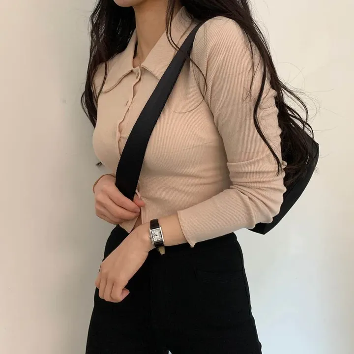 [가격실화?] 카라 크롭 단추 골지 가디건;3col 상세 이미지 14