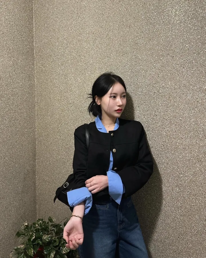 (단독진행/강매템❤️) 노카라넥 금장 단추 스웨이드 자켓 상세 이미지 6