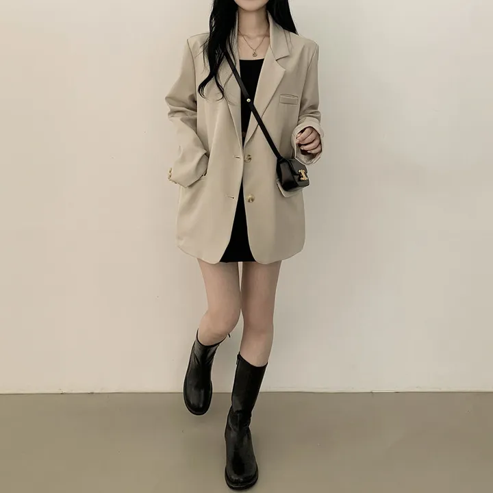 [봄ver/리얼오버핏] 고퀄! 모던 박시 데일리 투버튼 사이드포켓 싱글자켓 오피스룩 하객룩 데이트룩 빅사이즈 상세 이미지 15