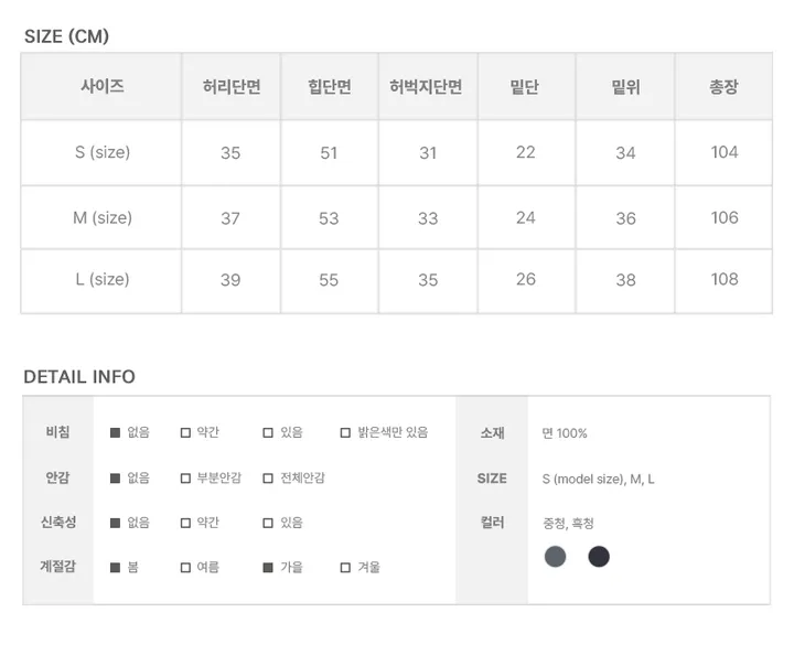 [4계절착용🖤]엠포 절개 워싱 벌룬 와이드 팬츠 (2color) 상세 이미지 16