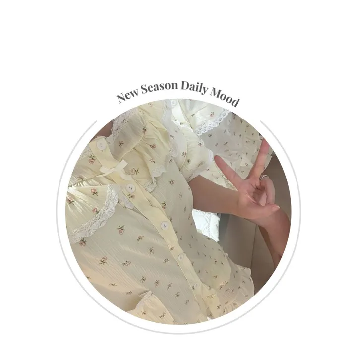 💛채어스 플라워 반팔 파자마 잠옷 세트 홈웨어 우정잠옷💛 상세 이미지 10