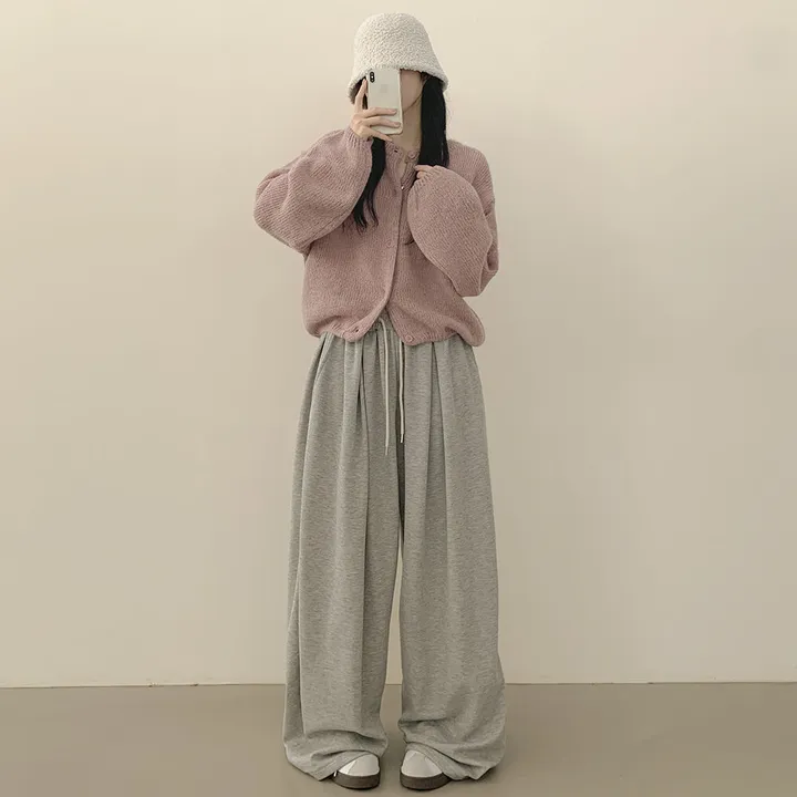 [도톰따뜻/아방핏] 슈크림 알파카 라운드 러블리 벌룬 니트 울가디건 상세 이미지 19