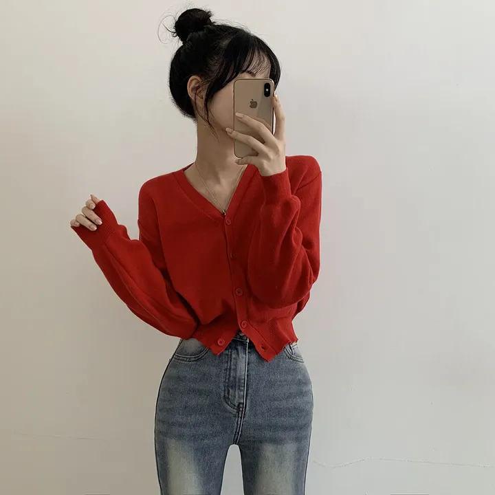 [팔뚝살커버!] 허리잘록~ 포근 브이넥 데일리 브이넥 아방핏 니트가디건 상세 이미지 13