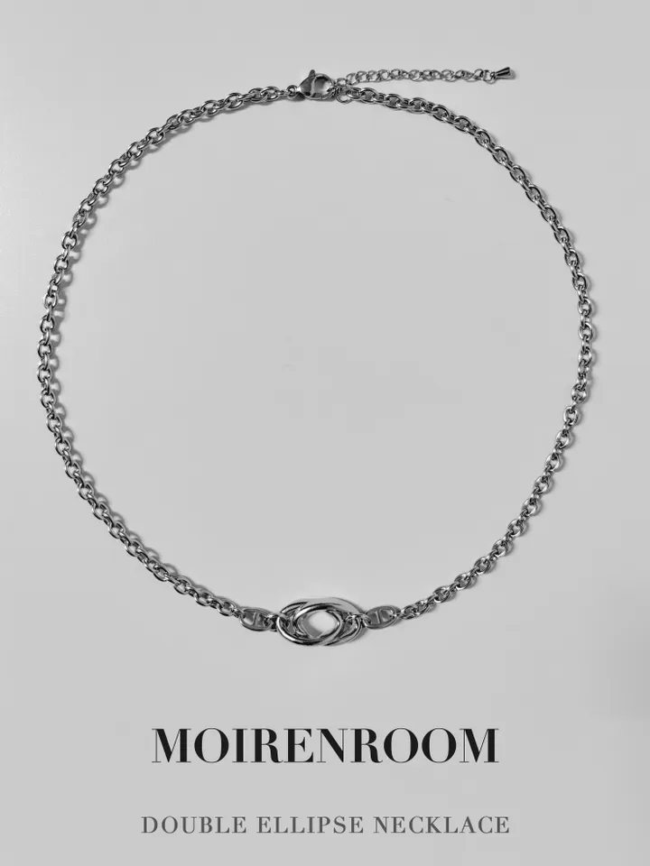 💥주문폭주! [🐈‍⬛당일발송] 더블 엘립스 목걸이 |  DOUBLE ELLIPSE NECKLACE 상세 이미지 1