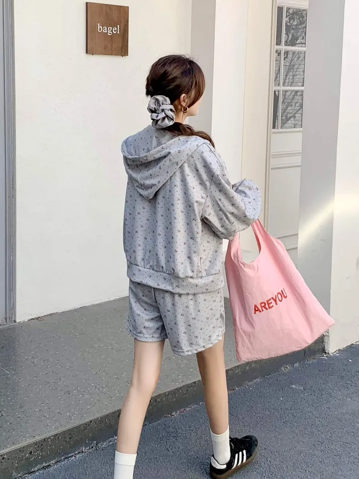 당일발송💌[귀욤뿜뿜] 플라워 후드집업 바지세트 촌캉스 꽃놀이 봄신상 상세 이미지 15