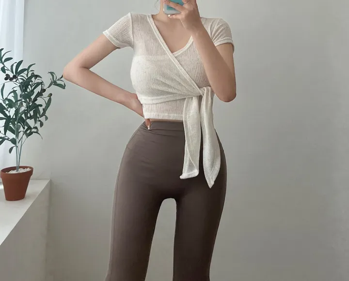 [강력추천/인생핏]하이웨스트 부츠컷 레깅스 세미부츠컷 에슬레져 요가 필라테스 헬스 러닝 골프 테니스 운동복 연습복 데일리 상세 이미지 19