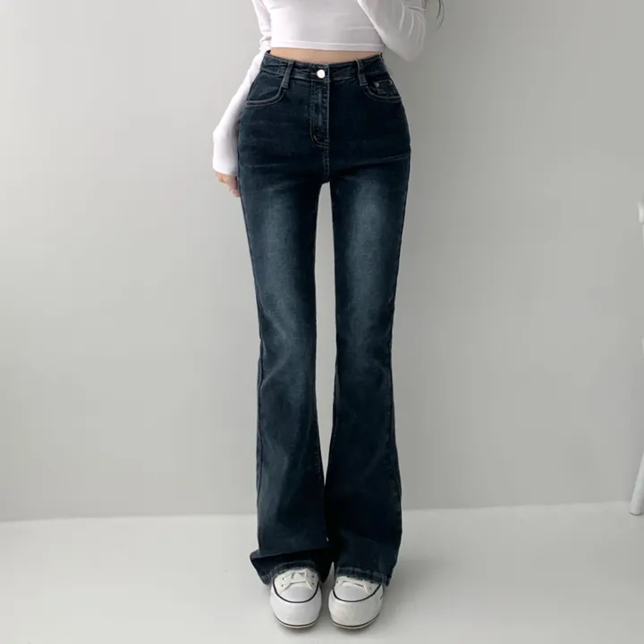 [인생핏🖤/기장선택/~XL] 모먼트 빈티지 스톤 워싱 하이웨스트 부츠컷 스판 데님 팬츠 키작녀 키큰녀 빅사이즈 청바지 상세 이미지 28