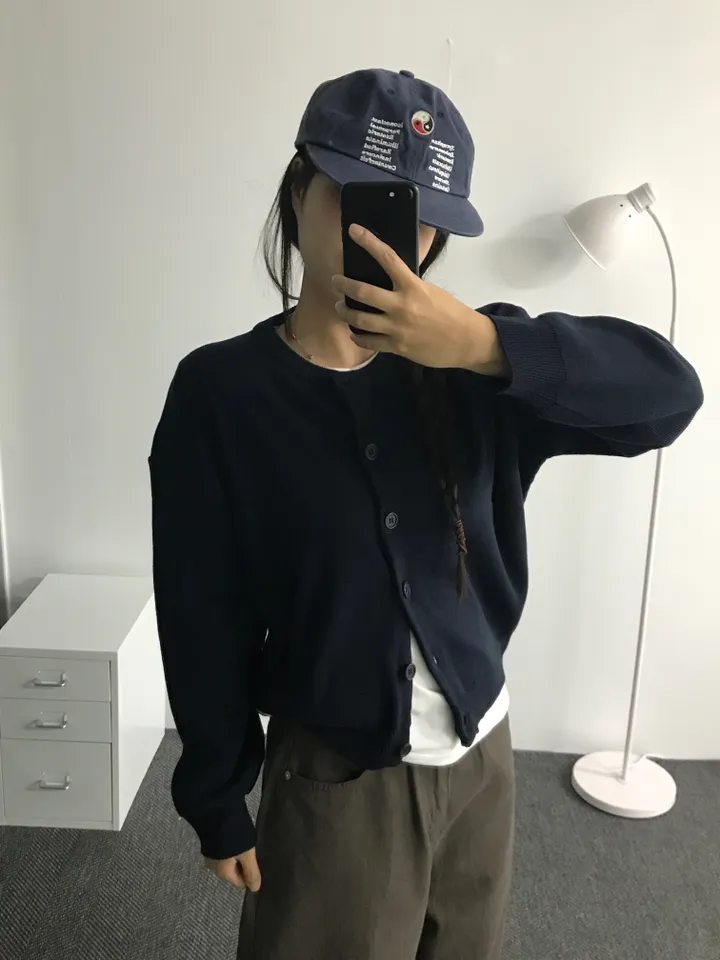 [데일리템/추천🖤] 라운드넥 버튼 니트 가디건 상세 이미지 20