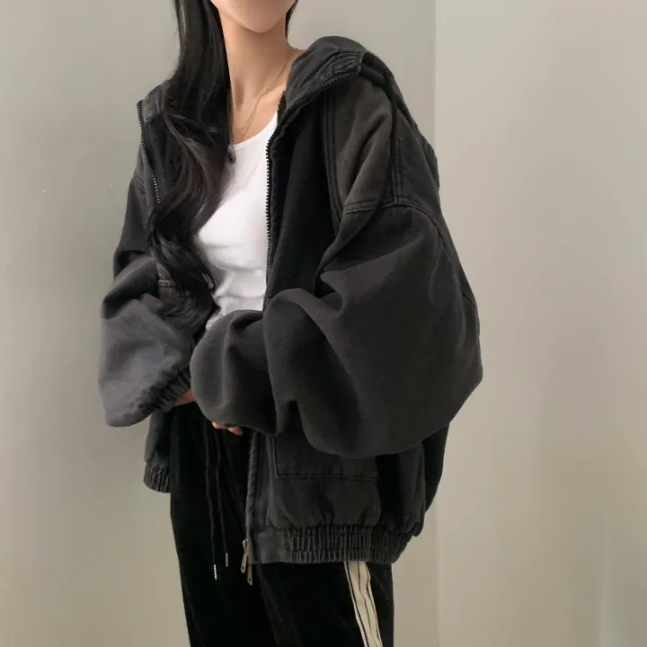 [전체퍼안감🤍/크롭VER추가!] 왕오버핏! 한겨울 투웨이 데님 양털 후드 패딩점퍼, 집업 - 2color 상세 이미지 29