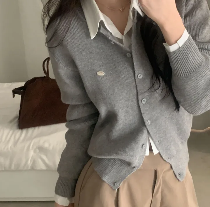 [봄🌸/부드러운!] 싱볼 라운드 펜던트 니트여리핏 가디건 - 6color 상세 이미지 40