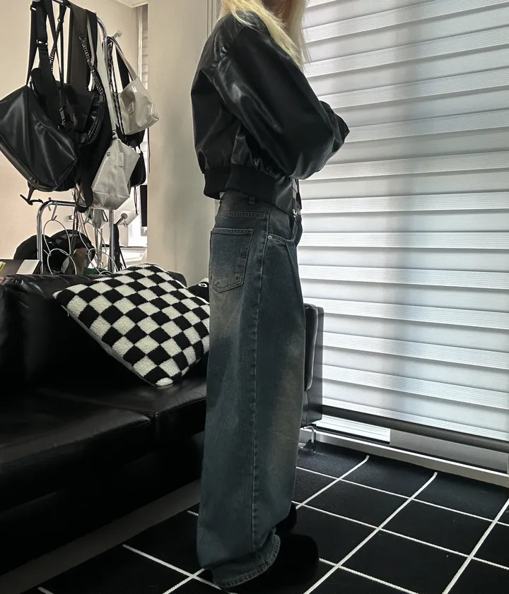 [🎀누적판매 1천장🎀]Allday washing pin-tuck wide denim 올데이 워싱 핀턱 와이드 데님 상세 이미지 26