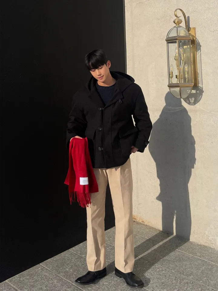 무드 울 후드 숏 코트 3 Color 상세 이미지 36