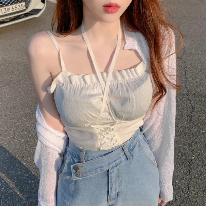 [극강여리🥺햇빛차단] 여리여리 여름 바캉스 부클 나시 크롭 니트 볼레로 가디건  커버업 5col 상세 이미지 12