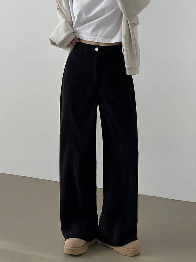[한파대비/3기장~2XL!] 스냅버튼 융기모 코듀로이 골덴 폴딩 와이드팬츠 4color 상세 이미지 29