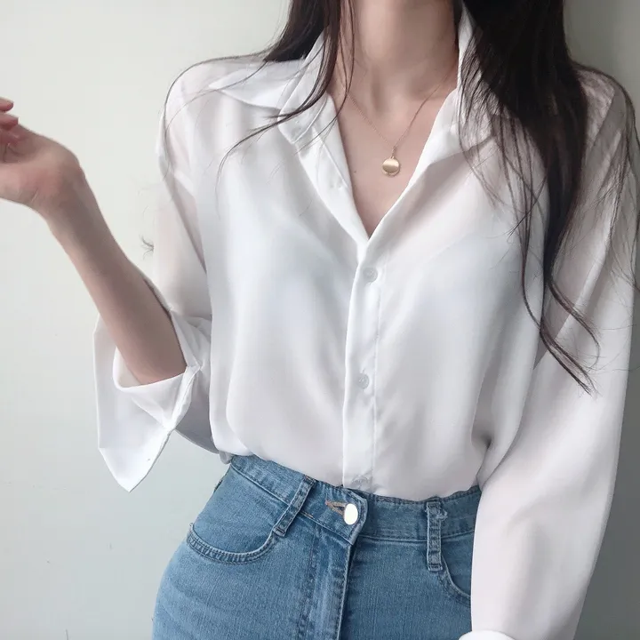 (Made/색감굿-핏예쁜) 촤르르 쉬폰 찰랑 데일리 셔츠 상세 이미지 15