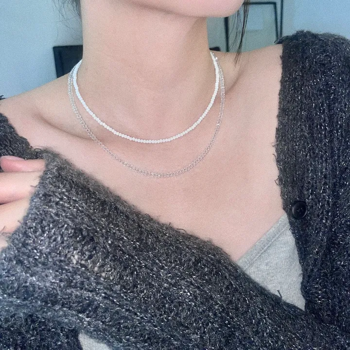 *made* 사계절 만능 레이어드 론델 비즈 목걸이 (2size 13color) 상세 이미지 16