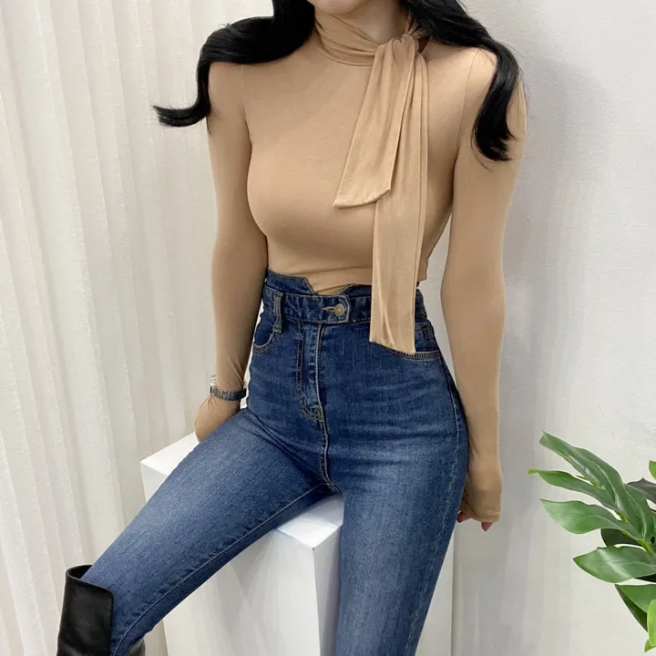 🚀당일발송🚀 [여성미가득] 럽럽 스카프 폴라 티셔츠 상세 이미지 29