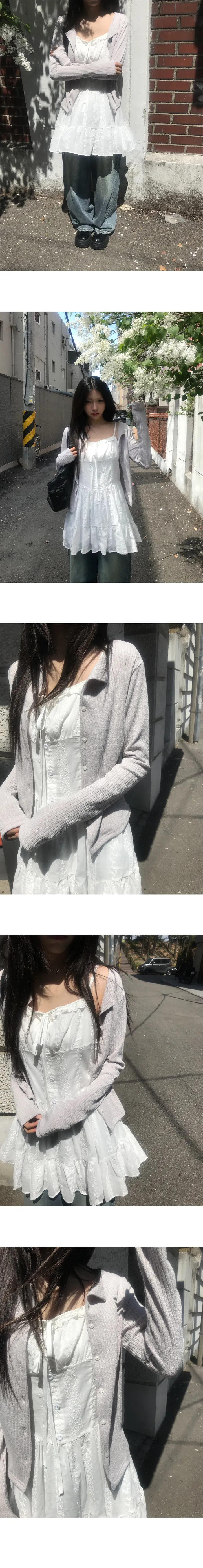 [빈티지🩶/퀄리티보장] 폴드 카라 골지 긴팔 가디건 상세 이미지 7