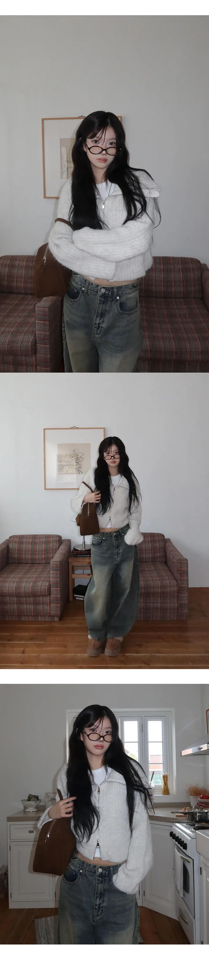 [MD추천🖤] 벌룬핏 워싱 로우라이즈 와이드 데님 pt - 3color 상세 이미지 20