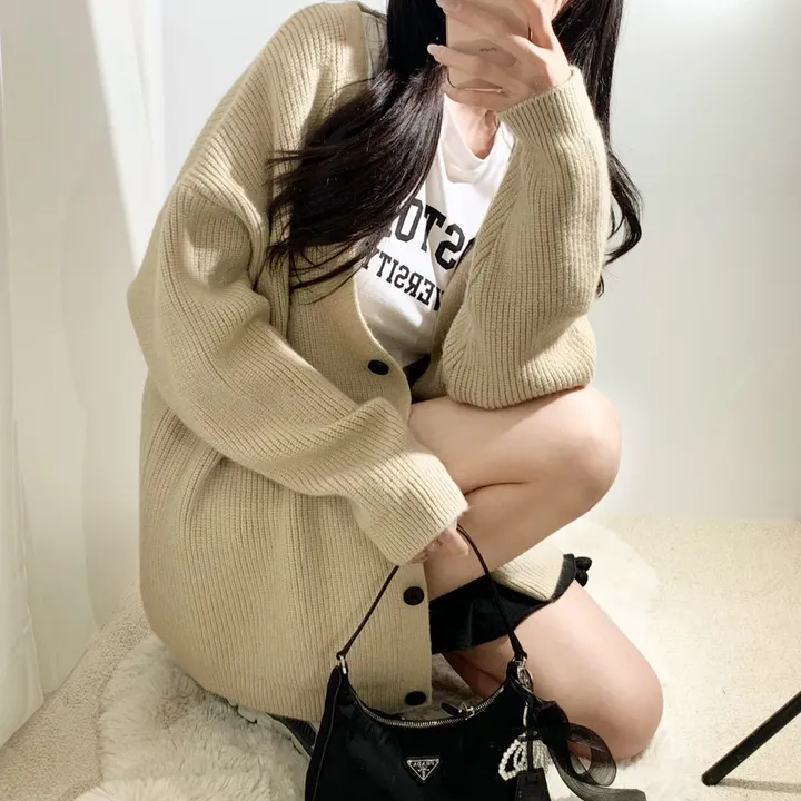 봄신상 간절기 도톰한 봄가디건  오버핏 여리핏 가디건 여친룩 데이트룩 꾸안꾸룩 3COLOR 상세 이미지 13